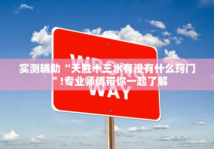 实测辅助“天胜十三水有没有什么窍门＂!专业师傅带你一起了解