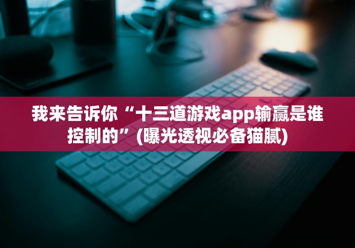 我来告诉你“十三道游戏app输赢是谁控制的”(曝光透视必备猫腻)