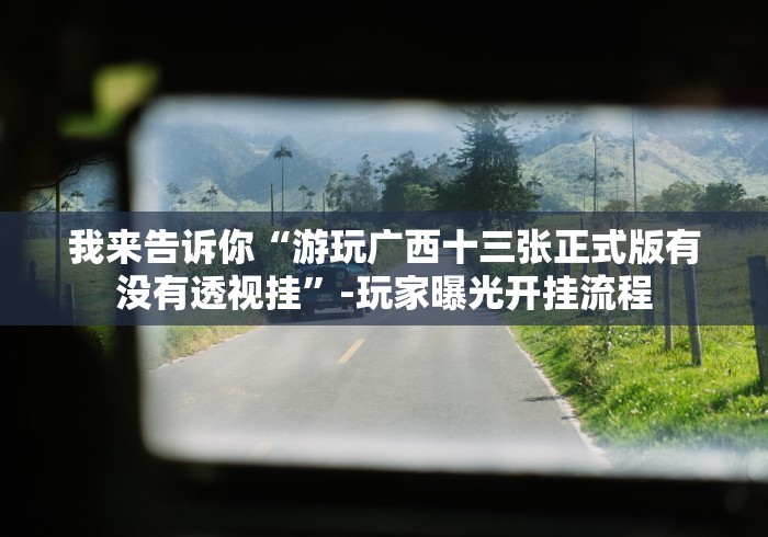 我来告诉你“游玩广西十三张正式版有没有透视挂”-玩家曝光开挂流程
