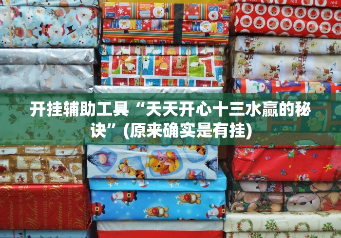 开挂辅助工具“天天开心十三水赢的秘诀”(原来确实是有挂)