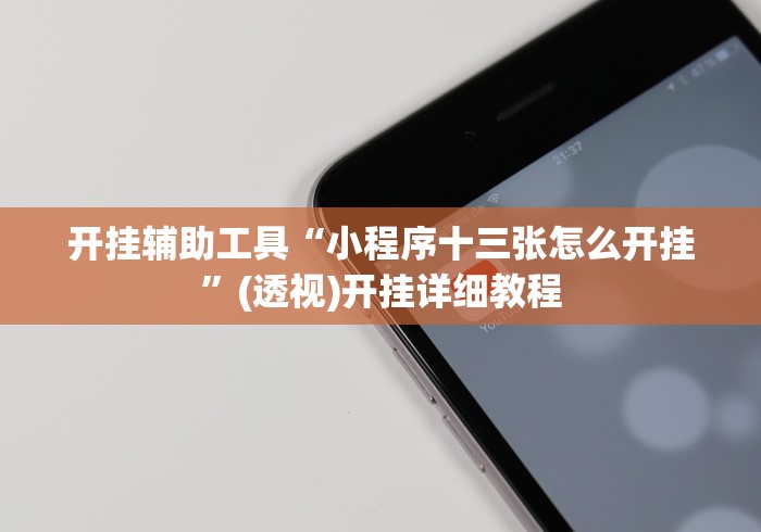 开挂辅助工具“小程序十三张怎么开挂”(透视)开挂详细教程