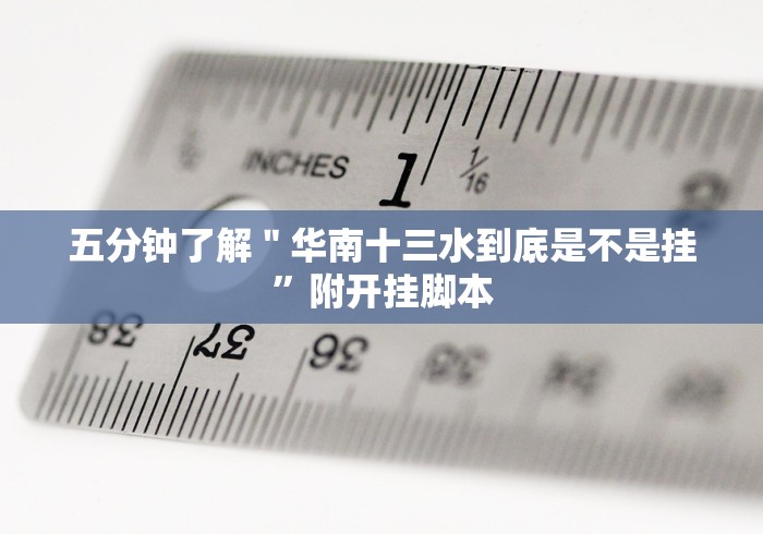 五分钟了解"华南十三水到底是不是挂”附开挂脚本 五分钟了解"华南十三水到底是不是挂”附开挂脚本