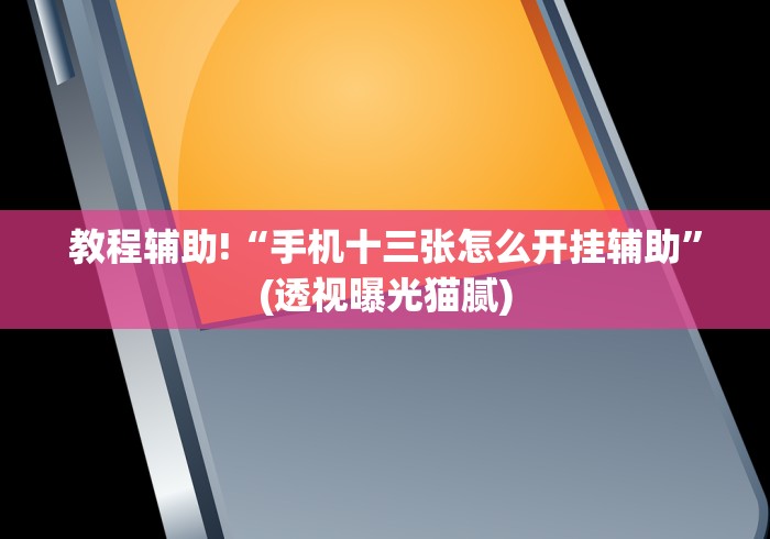 教程辅助!“手机十三张怎么开挂辅助”(透视曝光猫腻) 教程辅助!“手机十三张怎么开挂辅助”(透视曝光猫腻)