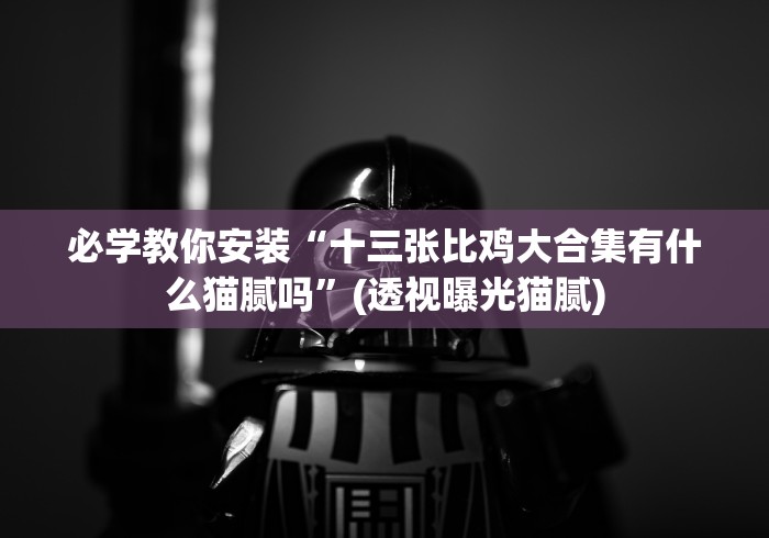 必学教你安装“十三张比鸡大合集有什么猫腻吗”(透视曝光猫腻)