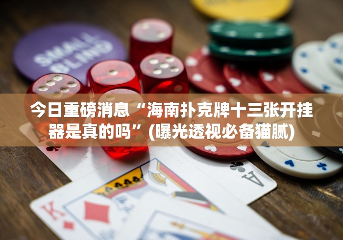 今日重磅消息“海南扑克牌十三张开挂器是真的吗”(曝光透视必备猫腻) 今日重磅消息“海南扑克牌十三张开挂器是真的吗”(曝光透视必备猫腻)
