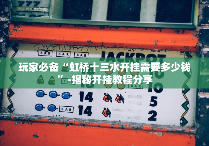 玩家必备“虹桥十三水开挂需要多少钱”-揭秘开挂教程分享