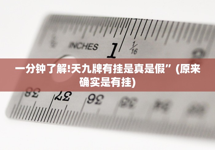 一分钟了解!天九牌有挂是真是假”(原来确实是有挂)