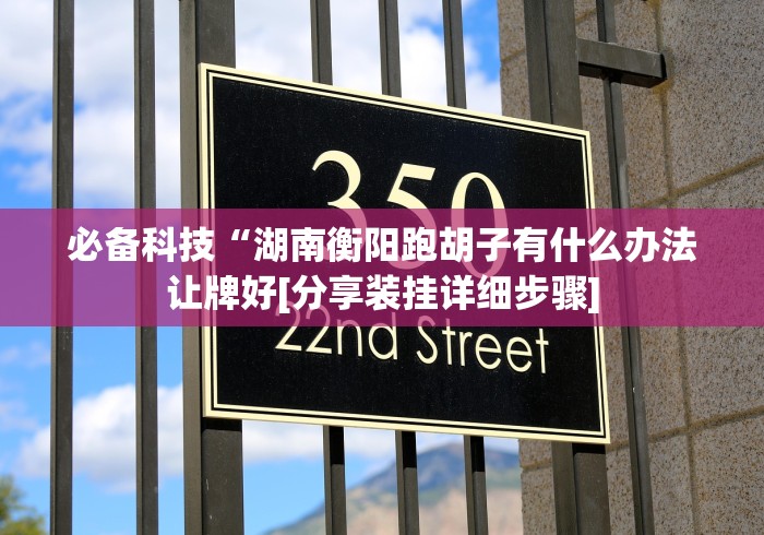 必备科技“湖南衡阳跑胡子有什么办法让牌好[分享装挂详细步骤]