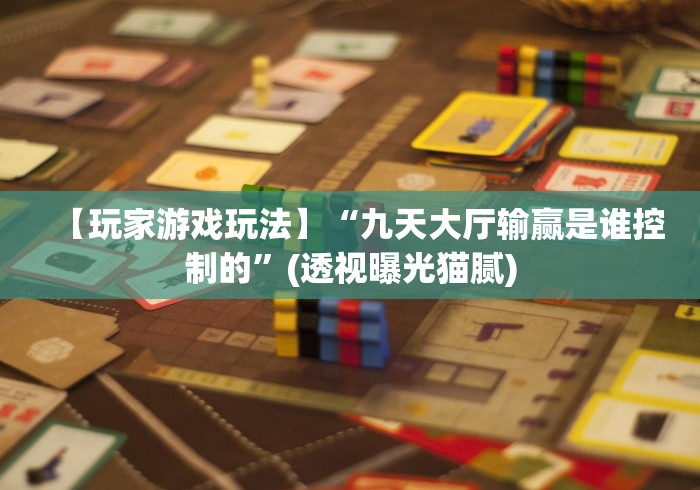 【玩家游戏玩法】“九天大厅输赢是谁控制的”(透视曝光猫腻)