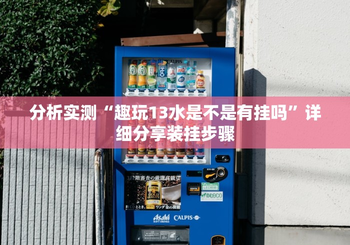 分析实测“趣玩13水是不是有挂吗”详细分享装挂步骤