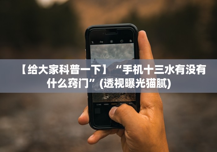 【给大家科普一下】“手机十三水有没有什么窍门”(透视曝光猫腻)